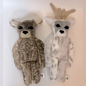 Monster and Eli - Set of 2‎ Deer Buck and Doe Plush Lovies